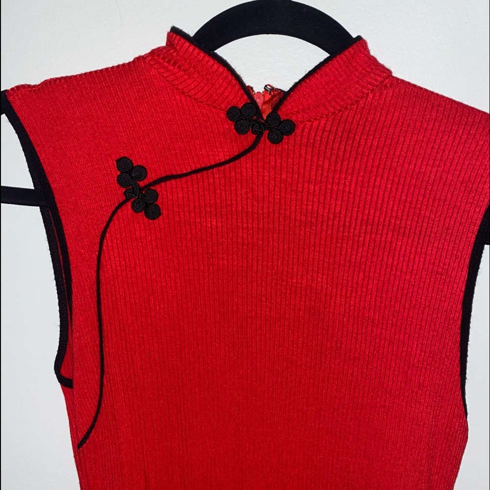 Red Detailed Bodycon Dress